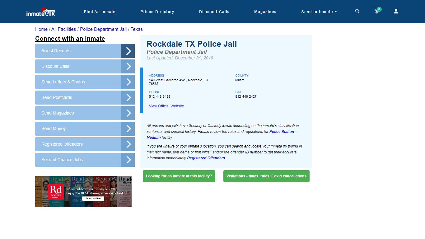 Rockdale TX Police Jail & Inmate Search - Rockdale, TX